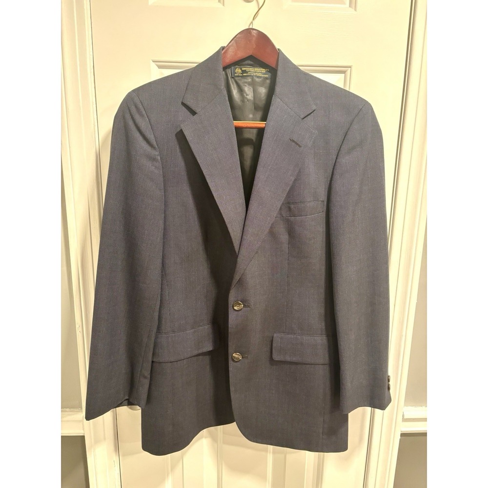 Brooks Brothers‎ 37R Navy Blue Blazer Jacket 2-Button Wool